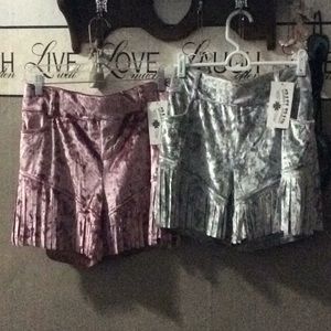 Crazy Train fringe shorts